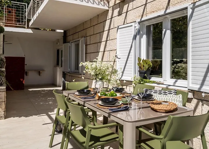 Gorgeous Ground Floor W Pool & Patio 公寓 杜布罗夫尼克